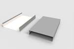 CoolX - U-vormig profiel - 40x180x40mm - 3mtr/lng - gelakt staal 