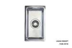 Linum - Spoelbak 180x340x160mm r15 - gepolijst - centrale afvoer 115/88 -incl accessoires 