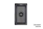 Linum - Spoelbak 180x340x160mm r15 - gepolijst - centrale afvoer 115/88 -incl accessoires 
