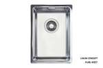 Linum - Spoelbak 270x400x195mm r15 - gepolijst - centrale afvoer 115/88 -incl accessoires 
