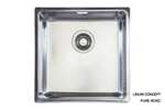 Linum - Spoelbak 400x400x200mm r15 - gepolijst - centrale afvoer 115/88 -incl accessoires 