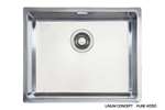 Linum - Spoelbak 500x400x200mm r15 - gepolijst - centrale afvoer 115/88 -incl accessoires 
