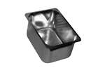 Ronda - Vei2318-2s opbouwspoelbak 235x330x180mm - links zonder overloop 