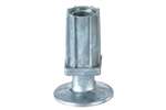 Linum - Inbuisvoet 30x30mm - zamac naturel - flens 