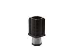 Linum - Inbuisvoet 40x40mm - buisdikte 1mm - "kort model" 31-68mm - kunststof 
