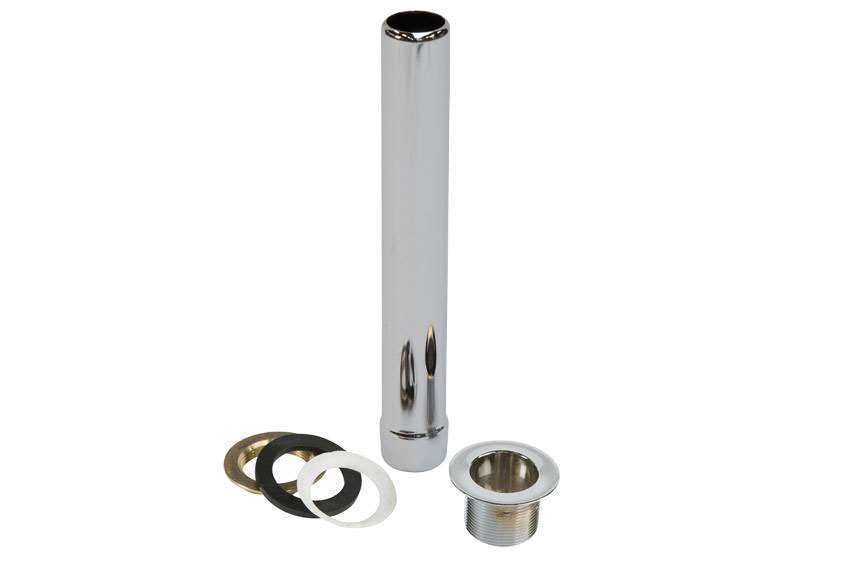 Set sink overflow tube + waste chrome h 280mm (sd30)