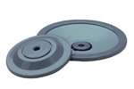 Linum - Ronde stootbumper voor karren - ø125mm - grijs 