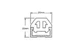 Linum - Bumperstrip 2-delig - l=3050mm - 1 stuk = 1 lengte 