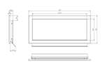 Linum - Scharnierende inbouw afvalklep - aisi304 - 482x216x10mm 