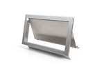 Linum - Scharnierende inbouw afvalklep - aisi304 - 482x216x10mm - met schuif 