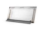 Linum - Scharnierende inbouw afvalklep - aisi304 - 482x216x10mm - met schuif 