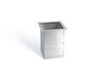 Linum - Rvs afvalkoker vierkant - 110x110mm - met flens 15mm 