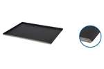 Lineoplus - Bakplaat aluminium 600x400x20mm perfo - 3 boorden 90°+1 schuin 1,5mm teflon 