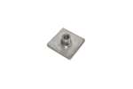 Linum - Rvs aisi 304 aanlasplaat buis 35x35mm - met draadinzetstuk m10 - 12mmh 