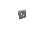 Linum - Rvs aisi 304 aanlasplaat buis 35x35mm - met draadinzetstuk m12 - 12mmh 