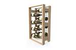 VisioRack - Wijnrek hout met verchroomde niveaus - visiobois - 8 mh2 niveaus - 16 magnums 