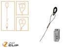 Zip Clip - Zip-lock ophangsysteem met oog - 3mtr - belasting 15kg - 10pce/pck 