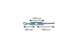 Zip Clip - M10 spanschroef met gesloten oog en - draadstang m10 - 95/125/135mm 