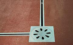 Drainage channels in stainless steel