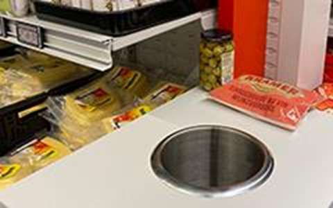 Gaines à déchets ronds en inox