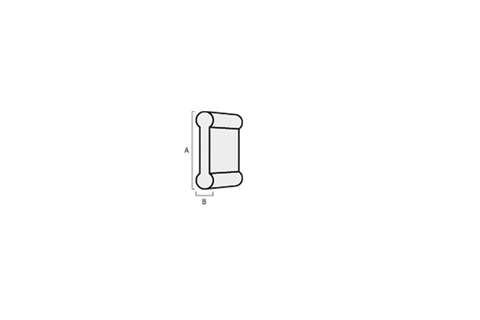 AFGERONDE UNIVERSAL BAAR 65 X 15 MM GEANODISEERD ALUMINIUM