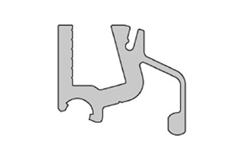 ALUMINIUM GLASPHOUDERPROFIEL 6 MM GLAS