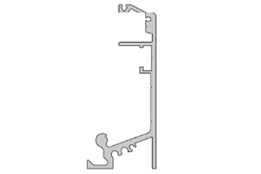 Profil de base en aluminium larg. 40mm - 6mtr/lng 