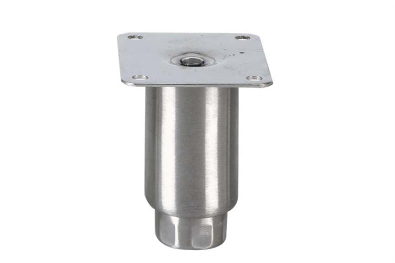 CNS Stellbein Topline - 100mmh - Ø Rohr : 50mm - mit Montageplatte 