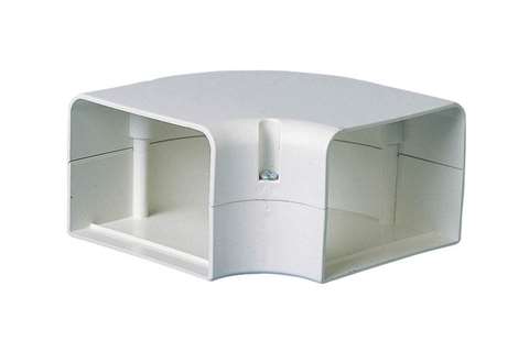Platte bocht 90° - 150 mm wit