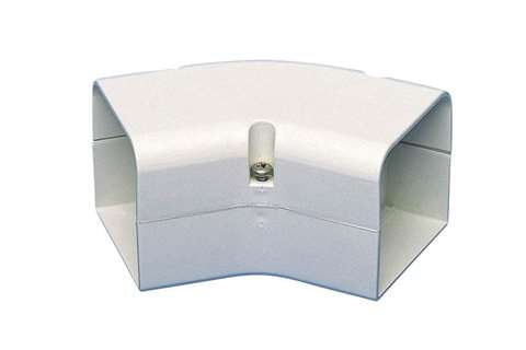 Platte bocht 45° - 150 mm wit