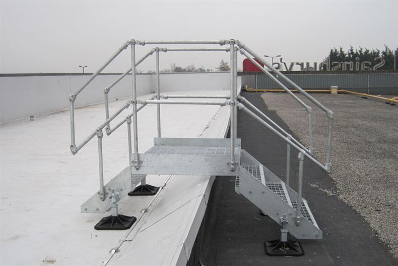 2-step stepover - platform 1000mm - inclusief handrail 