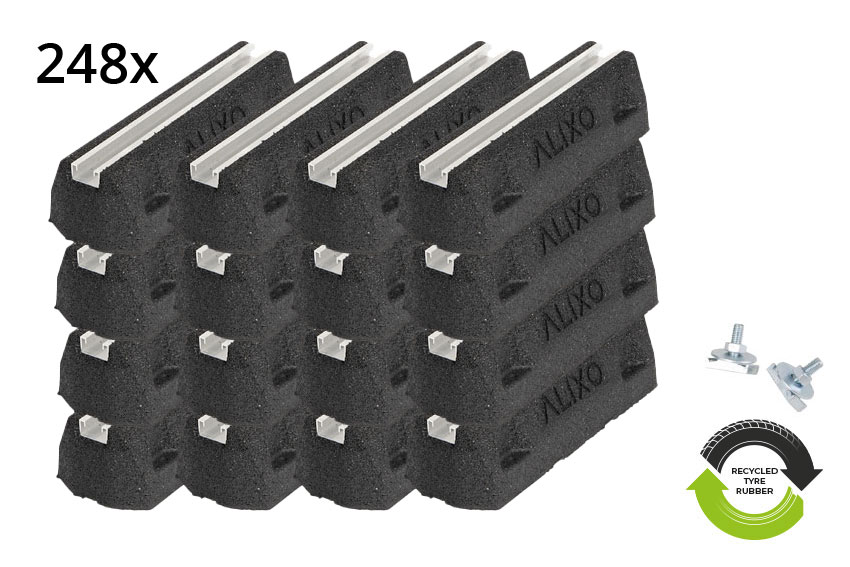 1 palet alixo foot 400mm - 248 blocks incl fittings m10x30 