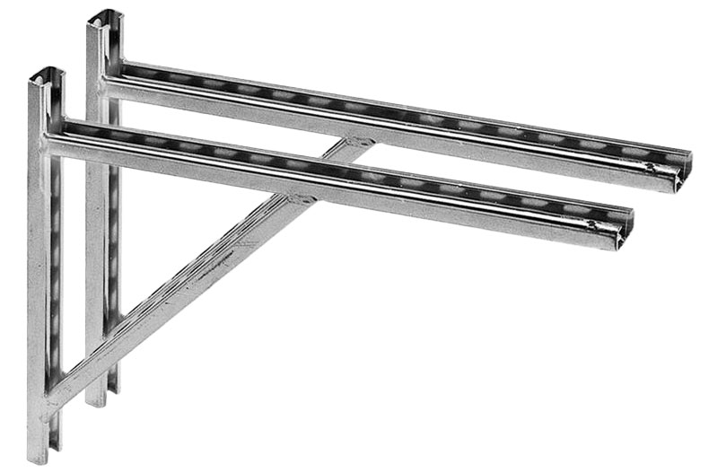 Kit Wandkonsolen Verzinkt - Profil - 32x20mm L=545mm - 150kg+150kg - 2pce/pck 
