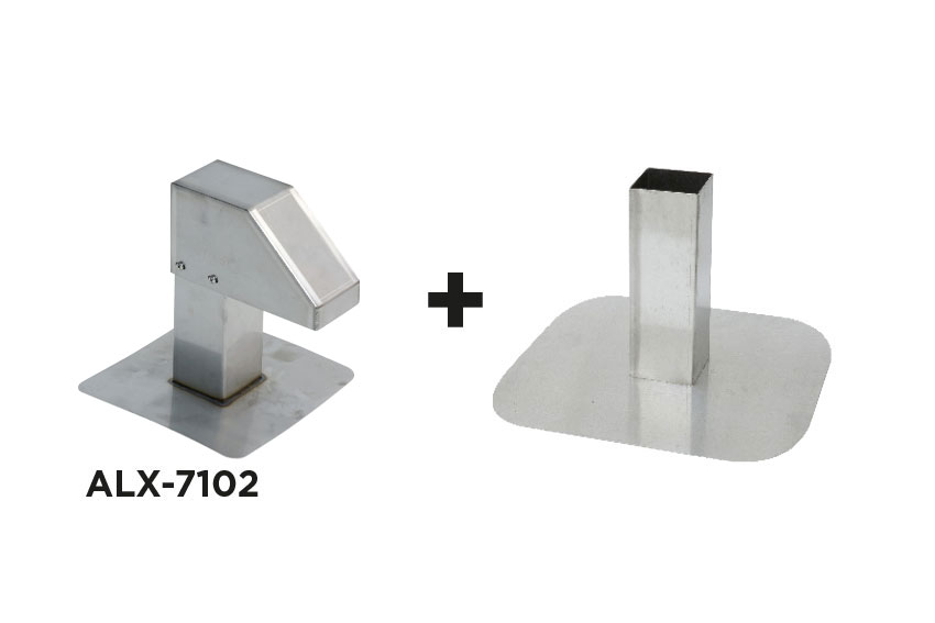 Aluminium roof inlet - alx-7102 + adjustable underframe 
