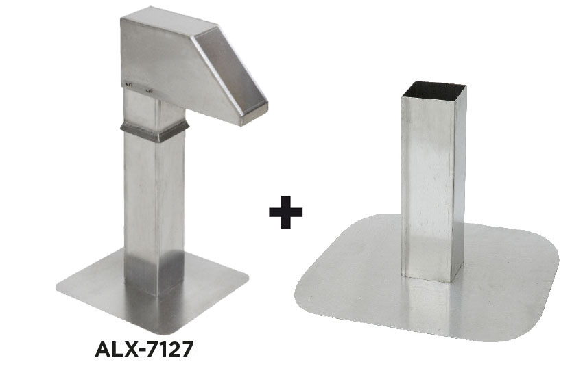 Aluminium roof inlet - with adjustable underframe 450mm 