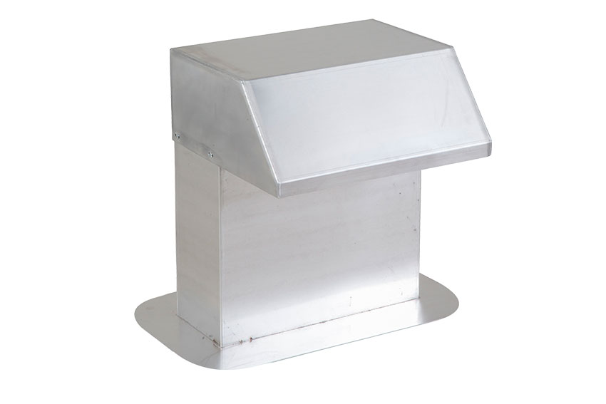 Aluminium roof inlet - 500x200mm - with extra wide opening 