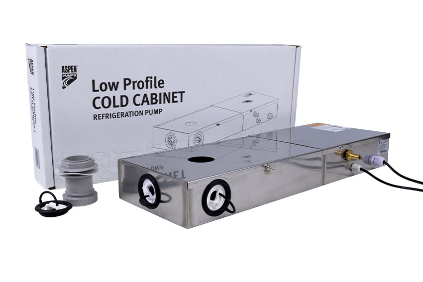 Supermarket pump low profile ERRP - multiple inlets - 607x232x76mm 