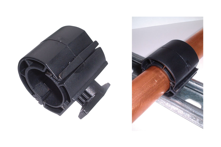 Plastic hanger 12-13mm - fixing on mounting rail - - 10pce/pck 