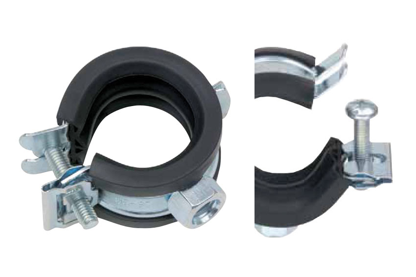 Metal/rubber collar clamp 48-51mm - fixing m8 - nps 1 1/2' 