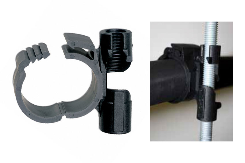 Kunststoff Rohrschelle Rohr 1 1/4'-rdp32 - Befestigung M8 - 10pce/pck 