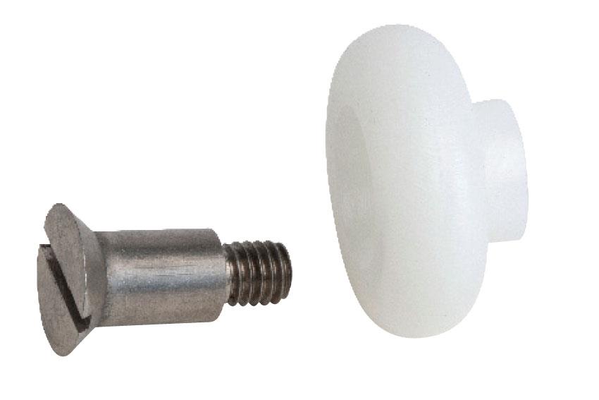 Convexe kogellager - delrin - vast 