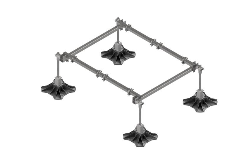 Big Foot multi frame (boxed) - 1000x1200mm - 4x330mm Foot 