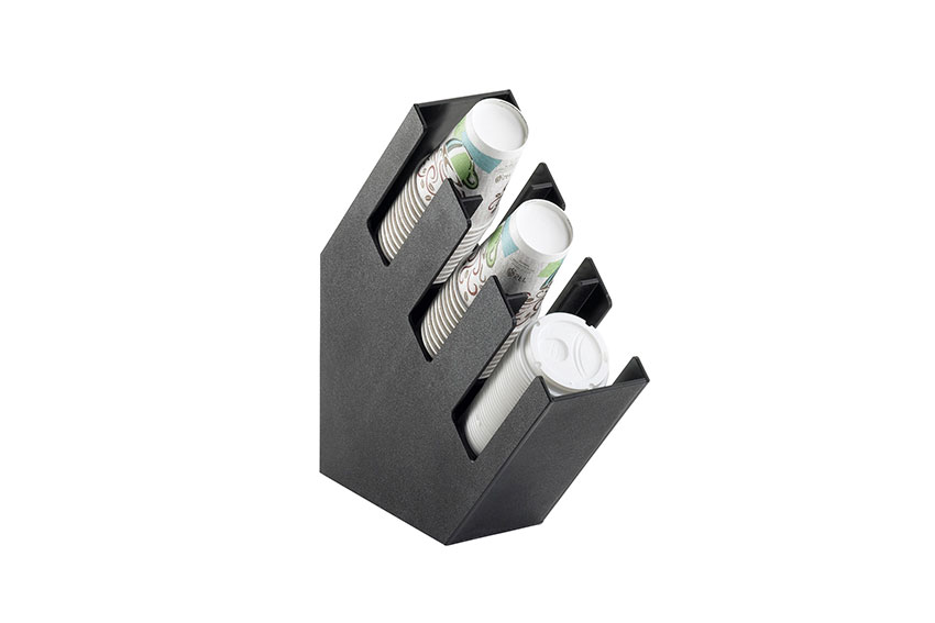 Organisateur couvercles et tasses - oblique - 413x140x413mm - max. ø95mm 