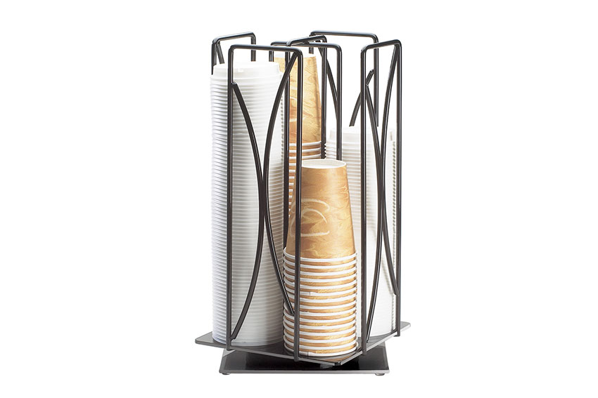 Organisateur couvercles/tasses - 360° - eco - 204x204x445mm - max. ø101.6mm 