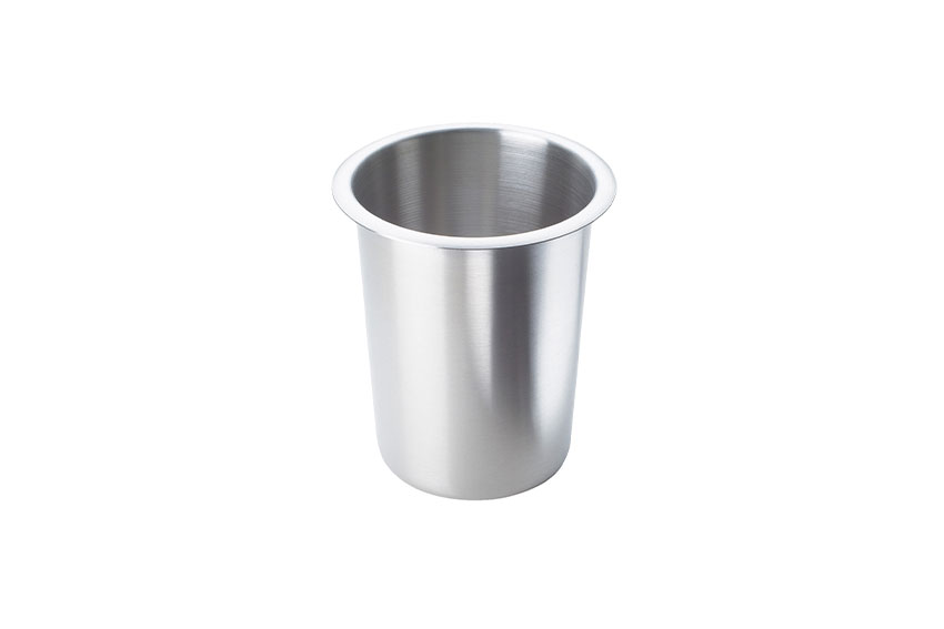 Cylindre inox pour couverts/accessoires - ø114 - h ±135mm - AISI304 