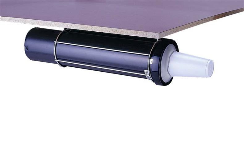 Counter-mount dispenser ez-fit - under - plastic - øcup : 73-94mm 