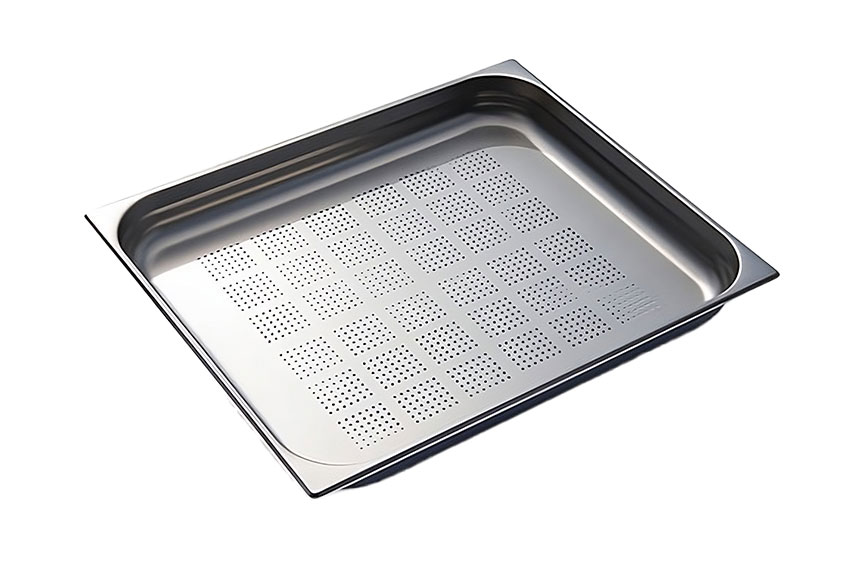 GN2/1 - 65mm CNS Behälter - Gelocht - V-Line 