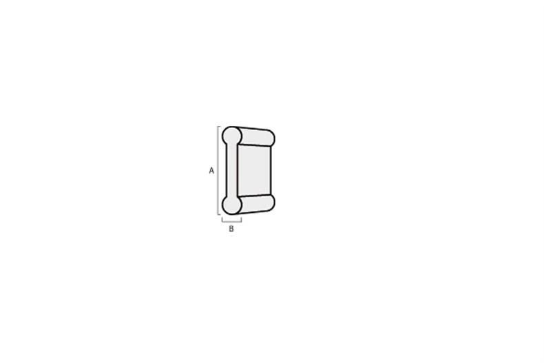 Abgerundete Universal-schiene 45x10mm - 6mtr/lng 