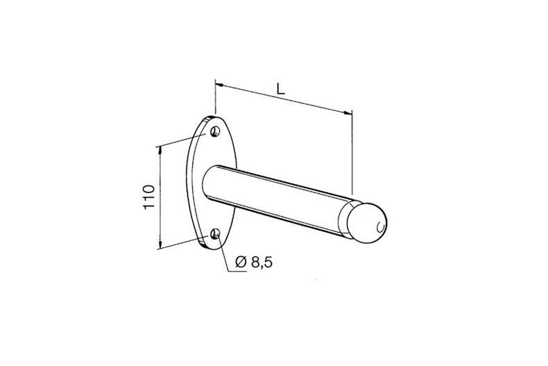 Console mural saillie 200mm 