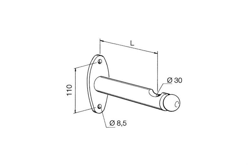Wandkonzool uitsteek 100mm 